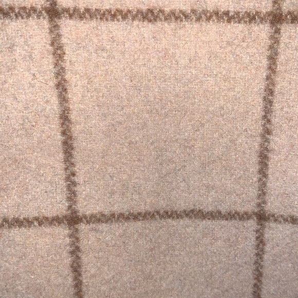 Preloved Window Pane Wool Overnighter Duffle/Tote Plaid Bag by Mark & Graham - Picture 2 of 12